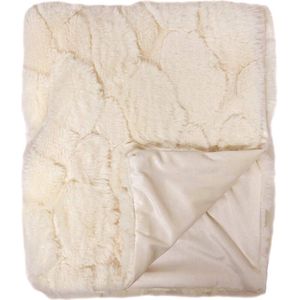 Dutch Decor - POMMELIEN - Plaid - Cannoli Cream - 130x160 cm - Organisch Patroon