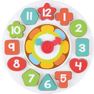 Play Houten Sorteer Vormen en Leerklok , 13dlg.