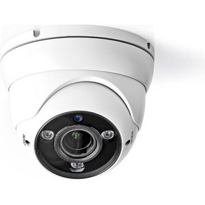 Nedis CCTV-Beveiligingscamera - Full HD 1080p - Nachtzicht: 30 m - Netvoeding - 1/3"" CMOS - Kijkhoek: 96 ° - Lens: 2.8 - 12 mm - ABS - Wit / Zwart