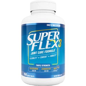 SUPERFLEX-3 – Supplement voor gewrichten – Glucosamine, Chondroitin & MSM – 150 tabletten