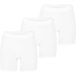 Apollo dames Basic Short - Bamboo naadloos - maat XL - 3-pack - wit