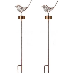 Luxform set van 2 led-vogels op batterijen met afneembare haringen