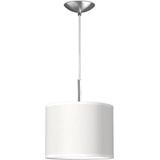 Home Sweet Home hanglamp Bling - verlichtingspendel Tube Deluxe inclusief lampenkap - lampenkap 25/25/19cm - pendel lengte 100 cm - geschikt voor E27 LED lamp - wit