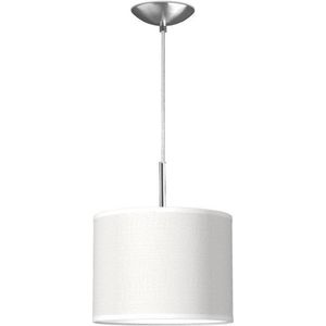 Home Sweet Home hanglamp Bling - verlichtingspendel Tube Deluxe inclusief lampenkap - lampenkap 25/25/19cm - pendel lengte 100 cm - geschikt voor E27 LED lamp - wit
