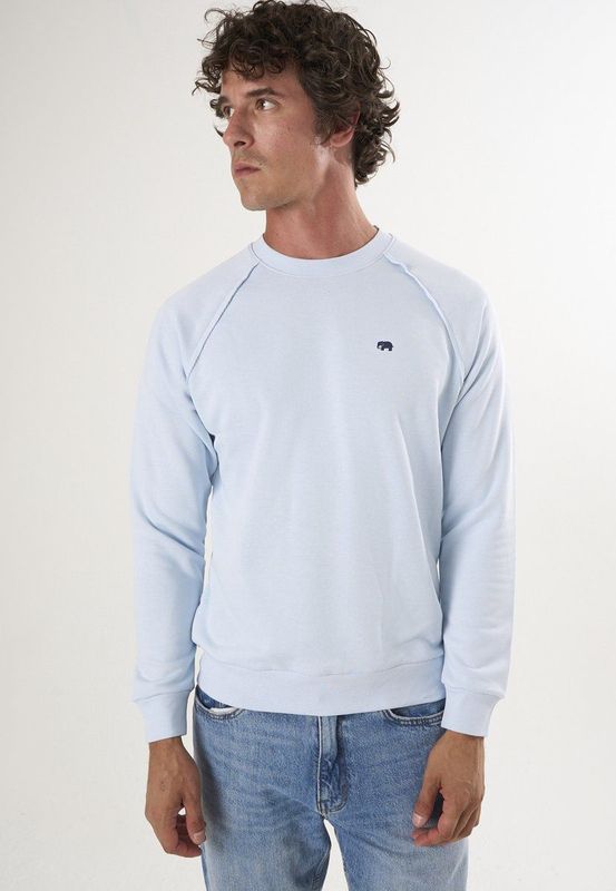 Felix Hardy Sweater Met Ronde Hals - Trui Katoen Heren Babyblauw - L