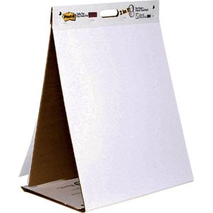 Table top flipover Post-it® Super Sticky - zelfklevende vellen - effen Wit - 584 x 508 mm