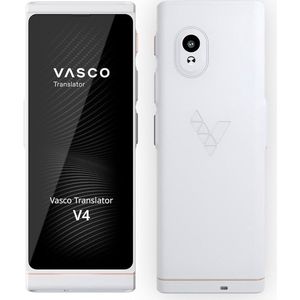 Vasco Translator V4 - Spraak, Tekst en Foto Vertaler - Pocket Vertaaltoestel (Pearl white)