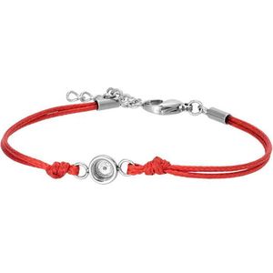 iXXXi-Jewelry-Wax Cord Top Part Base Red-Zilver-dames-Armband (sieraad)-One size