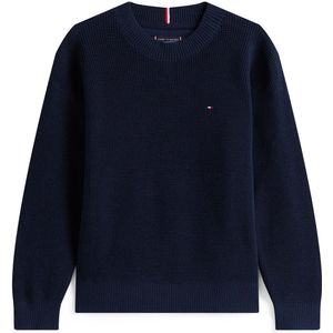 Tommy Hilfiger Kids - Gebreide Kinderpullover - Effen - Puur Katoen - Gestikt Logo