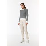 comma casual identity Broek  lichtbeige