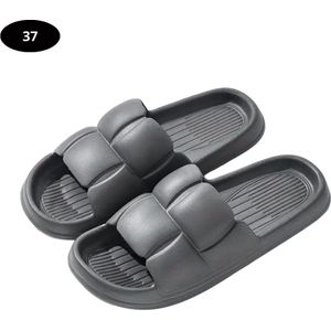 Livano Badslippers Dames - Comfortabel - Flip Flops - Sauna - Zomer - Donker Grijs - Maat 36