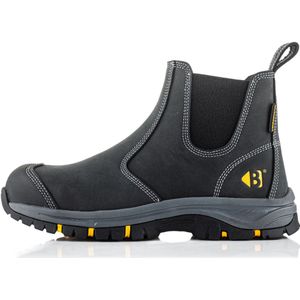 Buckbootz - Wizardz Instapper - Zwart - S3S Werkschoen Hoog