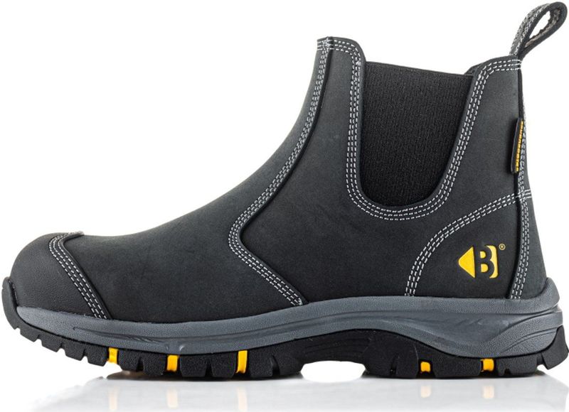 Buckbootz - Wizardz Instapper - Zwart - S3S Werkschoen Hoog