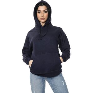 Dames Oversized Fleece Pullover Hoodie - Comfortabel en Warm - Maten 10-18 - Blauw