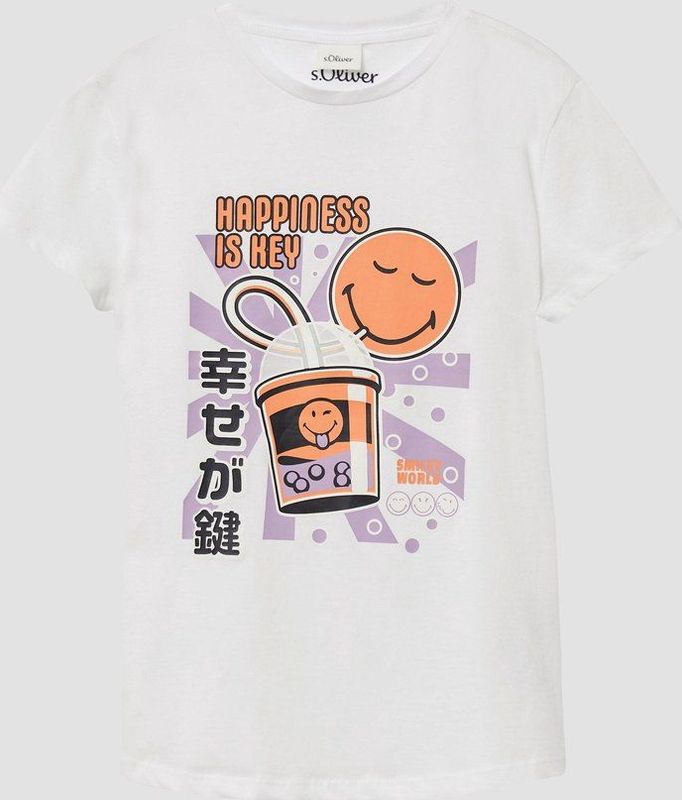 s.Oliver - T-Shirt - Katoen - Loose-fit