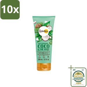 10 x Lovea – Conditioner – Kokos & Groene Thee – Herstellend – 200 ml - Grootverpakking - Koffiezetapparaat