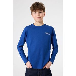 GARCIA - T-shirt - Blauw - Longsleeve - Ronde Hals - Lange Mouwen - Regular Fit
