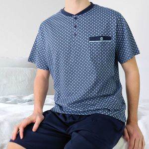 Paul Hopkins - Heren Shortama - Donker Blauw - Pyjama Set - Polohals