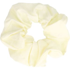 Haarsoires Haarelastiek Scrunchie – Basic – Gladde Stof – Creme - Haarkrinkel - Haar Elastiek met Stof - Zacht & Haarvriendelijk