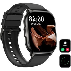Sporthorloge 21 inch HD smartwatch met Bluetooth 5.2 voor oproepen-ontvangen 100 stappenteller slaapmonitor hartslagmeter SpO2 voor Android-iOS