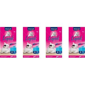 Vitakraft Cat Liquid Zalm & Omega - Kattensnack - 4 x 6 st