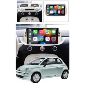 ADIVOX 9 inch geschikt voor Fiat 500/Abarth Android 14 2GB/32GB Quad Core CarPlay/Auto/Wifi/RDS/DSP