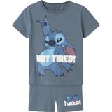 Name It - Korte Pyjama Set - Blauw - Shortama - Stitch