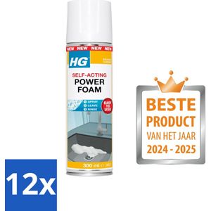 HG - Power Foam Keuken - Vetoplossende Spray - 300 ml - Voordeelverpakking - 12 stuks