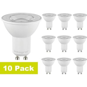 10 pack - Integral LED - GU10 LED spot - 5,7 watt - 2700K extra warm wit - 600 lumen - dimbaar