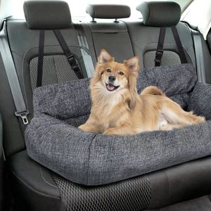 CALIYO Hondenmand - 90 x 40 x 21 cm - Groot honden - en kattenbed | Dierenmand Autostoel Hond Hondenkussen - Hond Autogordel - Geschikt voor alle honden en katten