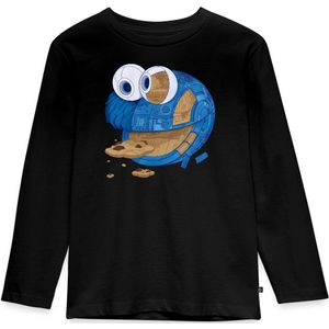 Sesamstraat Cookie Monster Machine Premium T-Shirt Kinderen Met Lange Mouwen