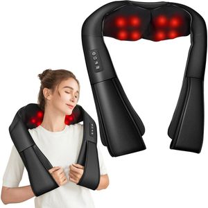 Massager Nekmassager met Warmte 3D-massage, Rugmassager voor het verlichten van spierpijn, Shiatsu-massage voor nek, rug, benen, cadeaus voor vrouwen en mannen