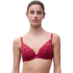 Chantelle Fleurs Plunge T-shirt BH Candy Apple Shades 75 B