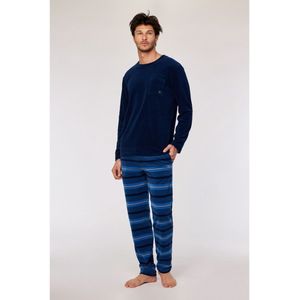 Woody pyjama heren - donkerblauw - 252-10-MRL-D/893 - maat M