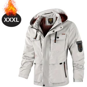 Livano Windjas Voor Heren - Parka - Lente & Herfst - Jas - Volwassen - Windjack - Windbreaker - Outdoor - Wit - Maat XS