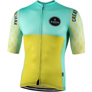 Bianchi Milano TIRANO Fietsshirt korte mouwen Heren Geel Turquoise - GIALLO CELESTE - M
