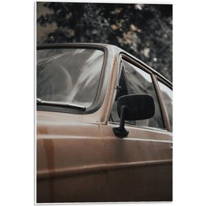 Forex - Bruine Autospiegel  - 40x60cm Foto op Forex