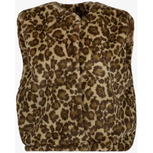 TwoDay - Gilet - Bruin - Imitatiebont - Dames - Luipaardprint