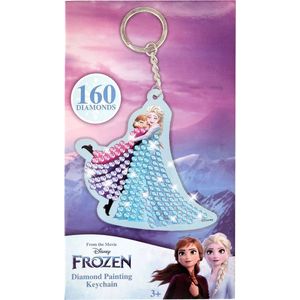 Disney Frozen - diamond painting keychain / sleutelhanger - 160 ronde steentjes - 4 kleuren - aanbrengpen - gom - bakje - knutselen - creatief - 3+ - cadeau