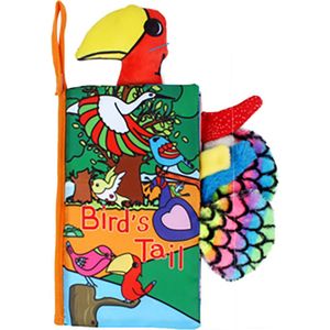 Baby speelgoed/knisperboekje /baby born/boek voor kinderen/Educatief Baby Speelgoed /Zacht Baby boek /Zacht Speelgoed/Speelgoed voor baby/ Speelgoed Voor Kinderen/ ""Birds tails"" thema