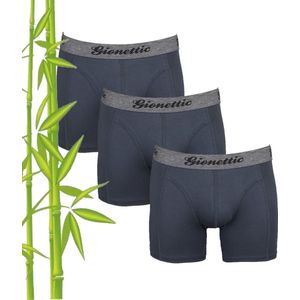 Gionettic 3-Pack Heren boxershorts Bamboe Antraciet - Maat 3XL