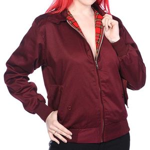 Banned - Harrington Jacket - XS - Bordeaux rood