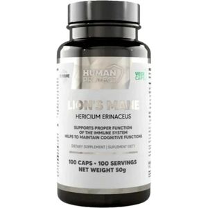 Human Protect - Lion's Mane 400mg - 100 caps - 100 doseringen - Lions Mane - Lion's Mane - Pruikzwam - Superfood