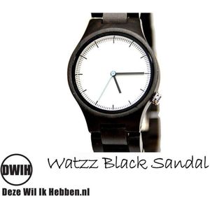 Houten horloge: Black Sandal
