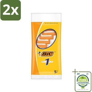 Bic - Scheermesjes - Enkel Mesje - Wegwerpmesjes - 5 Scheermesjes - Voordeelverpakking - 2 stuks - Scheermesjes - Wegwerpmesjes