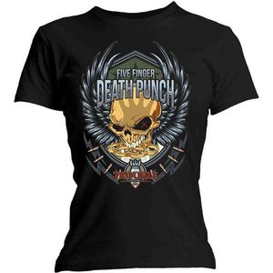 Five Finger Death Punch - Trouble Dames T-shirt - XL - Zwart