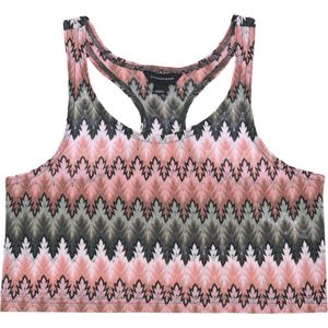 Oranje-khaki top van een zwemoutfit