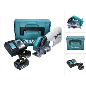 Makita DCC 500 RFJ accu-diamantslijper 18 V 125 mm borstelloos + 2x accu 3.0 Ah + lader + Makpac