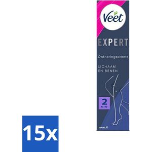 Veet Expert Ontharingscrème Benen 200 ml - Bulkverpakking - 15 stuks