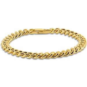 Silventi 9SIL-22981 Gold Plated Armband Gourmette - 18,5cm - 5,8mm - Goudkleurig